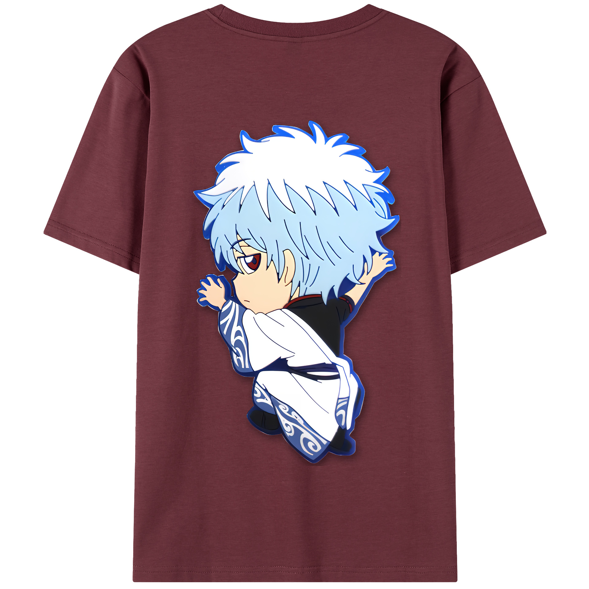 （画像用） ぎんたま 坂田銀時（さかたぎんとき） 神楽 志村新八（しむら しんぱち） GINTAMA Sakata Gintoki Kagura Shimura Shinpachi 綿100％半袖Tシャツ（背面プリント）